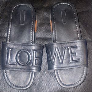 LOEWE SS18 leather slides